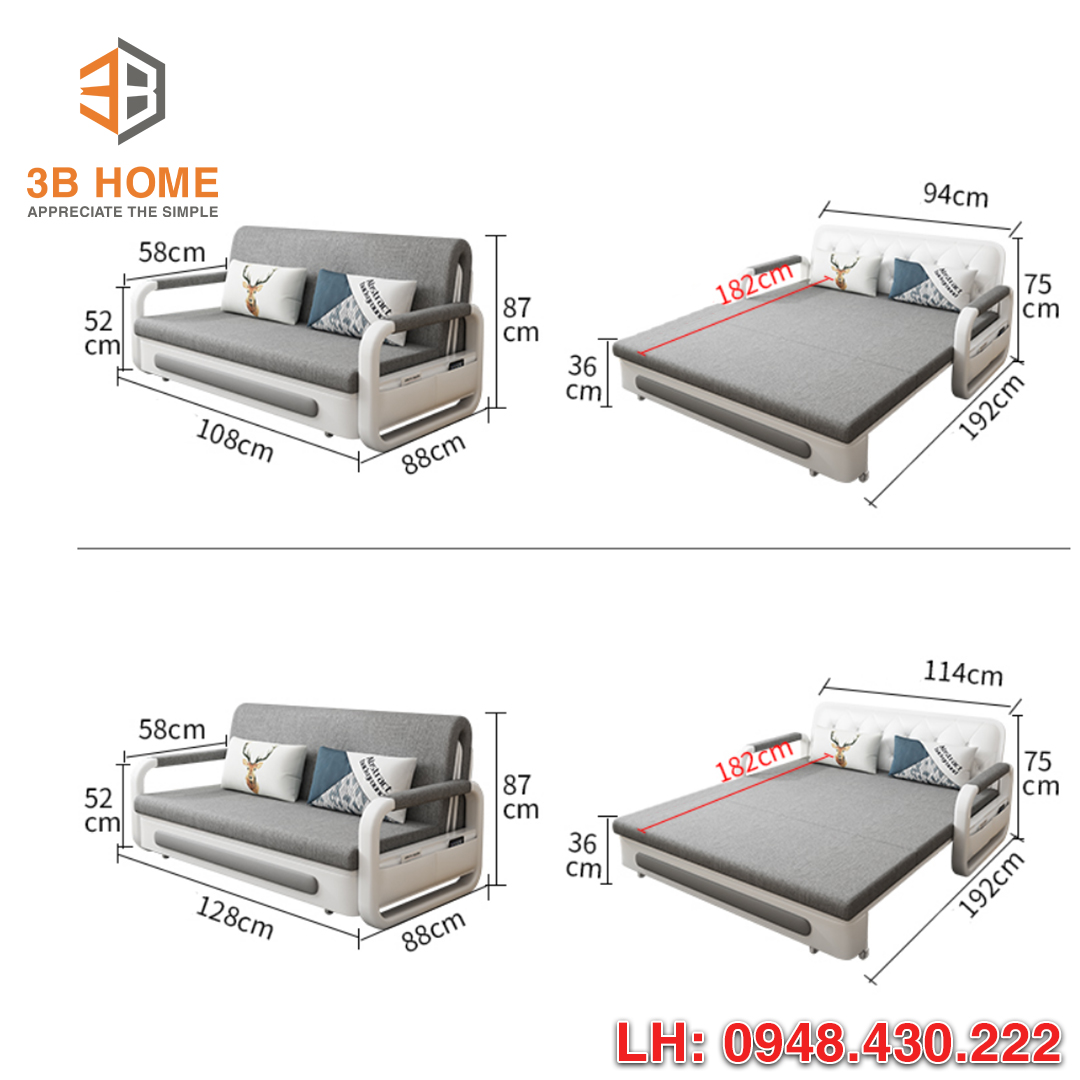 Sofa giường thông minh SFG  01.4