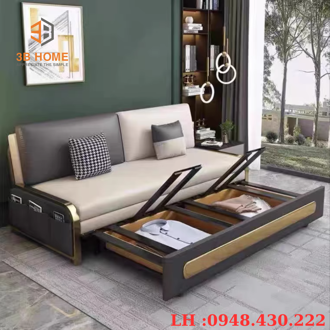 Sofa tích hợp các ngăn để đồ tiện lợi 