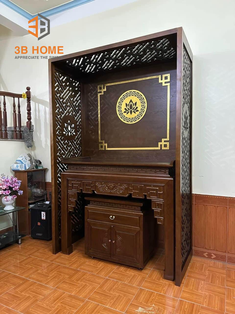 Bàn thờ gia tiên chung cư  BTC07