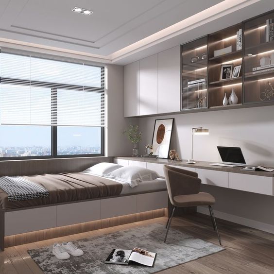 Sử dụng các đồ nội thất nhỏ gọn cho phòng ngủ có diện tích hạn chế